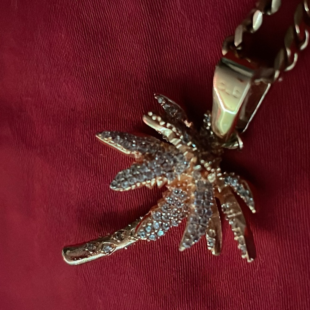 GLD Shop - Iced out Palm Tree Pendant